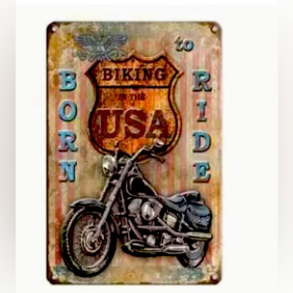 Motorcycle Tin Sign